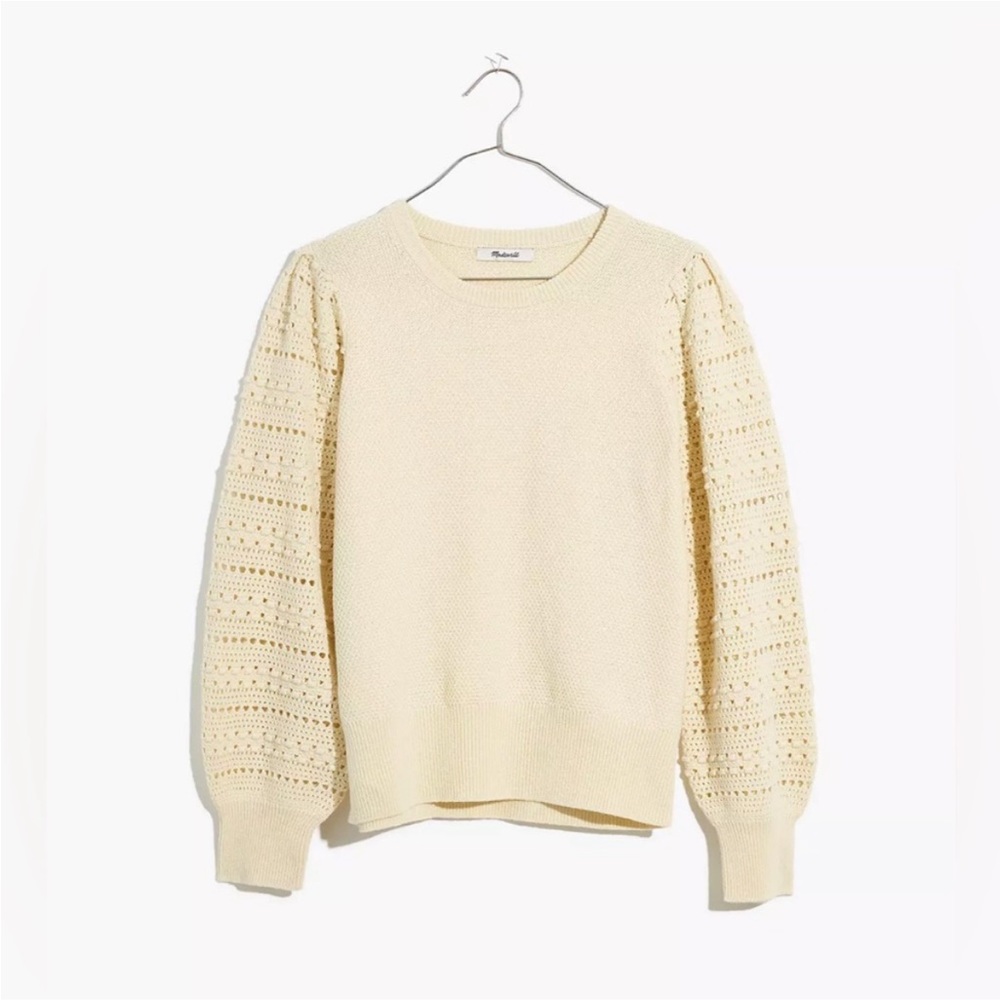 Madewell Bobble-Sleeve Pullover Sweater